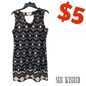 $5 ADD ON ITEM She wished Black white navy size large dress